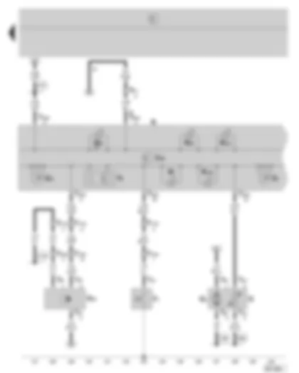 Wiring Diagram  SKODA FABIA 2002 - Dash panel insert - control unit in dash panel insert - warning lamps - oil pressure switch - fuel gauge sender - fuel pump - speedometer sender - fuel gauge - speedometer - odometer display