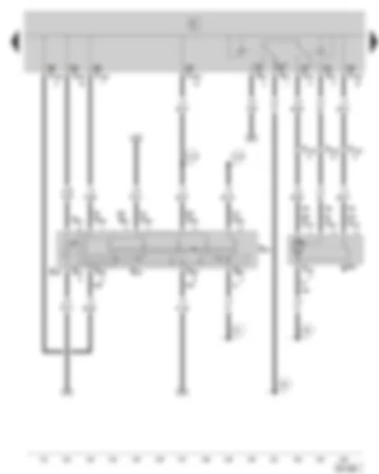Wiring Diagram  SKODA FABIA 2002 - Windscreen wiper and rear wiper switch - windscreen wiper motor - (not valid for tailgate)
