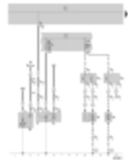 Wiring Diagram  SKODA FABIA 2002 - Starter - alternator - radiator fan - fuse holder on the battery