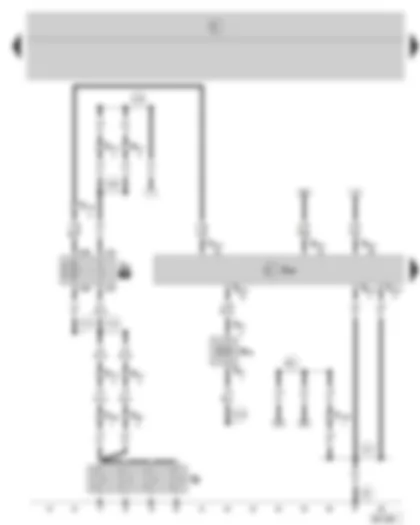 Wiring Diagram  SKODA FABIA 2002 - Diesel direct injection system control unit - glow plug relay - glow plugs - exhaust gas recirculation valve