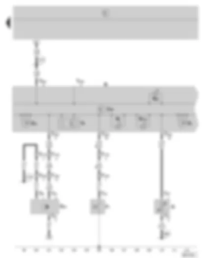 Wiring Diagram  SKODA FABIA 2002 - Dash panel insert - control unit in dash panel insert - warning lamps - oil pressure switch - fuel gauge sender - speedometer sender - fuel gauge - speedometer - odometer display