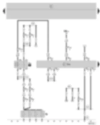Wiring Diagram  SKODA FABIA 2002 - Diesel direct injection system control unit - glow plug relay - glow plugs