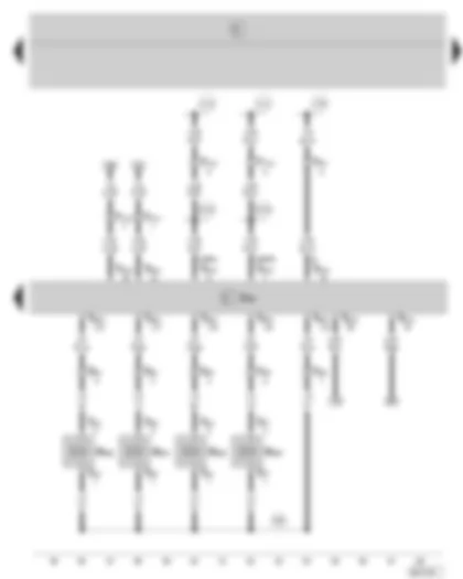 Wiring Diagram  SKODA FABIA 2002 - Diesel direct injection system control unit - unit injector valves