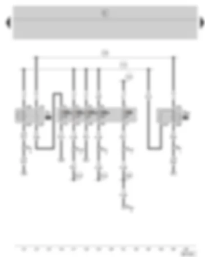 Wiring Diagram  SKODA FABIA 2002 - Fuel pump relay - diesel direct injection system relay - fuse holder