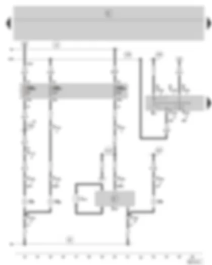 Wiring Diagram  SKODA FABIA 2002 - Right gas discharge lamp - headlight dipper/flasher switch - fuse holder