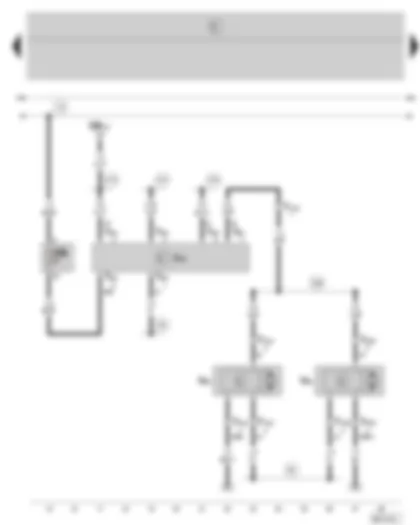 Wiring Diagram  SKODA FABIA 2002 - Headlight range control unit - headlight range control - fuse holder