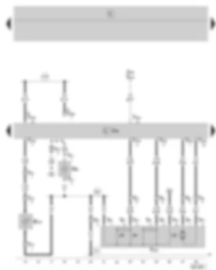 Wiring Diagram  SKODA FABIA 2000 - Convenience electric central control unit - central locking lock unit - driver side - central locking warning lamp - door warning light - left