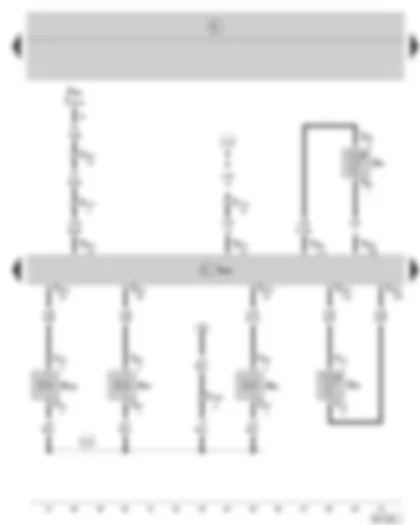 Wiring Diagram  SKODA FABIA 2000 - Diesel direct injection system control unit - coolant temperature sender - fuel temperature sender - exhaust gas recirculation valve - charge pressure control solenoid valve - variable intake manifold flap change-over valve