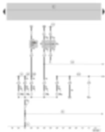 Wiring Diagram  SKODA FABIA 2002 - Brake light switch - left tail light - fuse holder