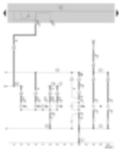 Wiring Diagram  SKODA FABIA 2002 - Right tail light - high level brake light - number plate light