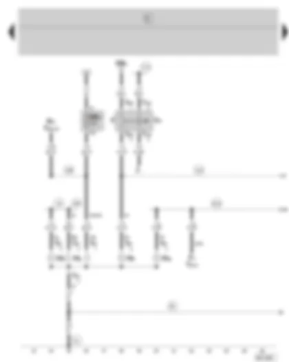 Wiring Diagram  SKODA FABIA 2002 - Brake light switch - left tail light - fuse holder