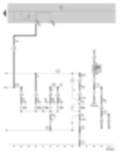 Wiring Diagram  SKODA FABIA 2001 - Right tail light - high level brake light - number plate light - fuse holder