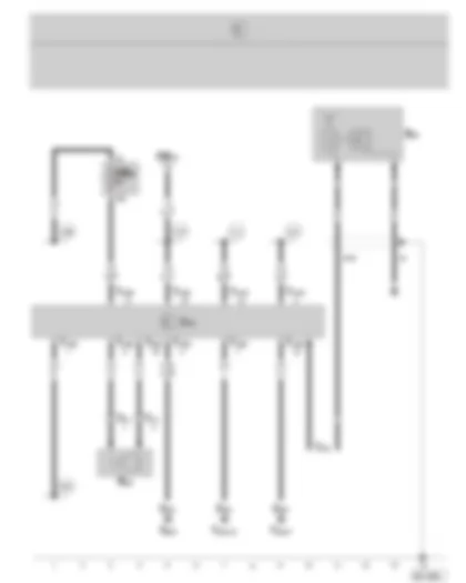 Wiring Diagram  SKODA FABIA 2002 - Operating electronics control unit/telephone (interface Box) - telephone microphone - aerial - fuse holder