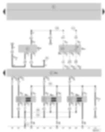 Wiring Diagram  SKODA FABIA 2002 - Simos control unit - exhaust gas recirculation valve - exhaust gas recirculation potentiometer - oil level/oil temperature sender - ignition system