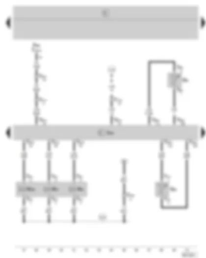 Wiring Diagram  SKODA FABIA 2002 - Diesel direct injection system control unit - coolant temperature sender - fuel temperature sender - exhaust gas recirculation valve - charge pressure control solenoid valve - variable intake manifold flap change-over valve