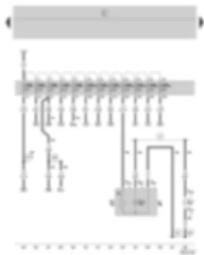 Wiring Diagram  SKODA FABIA 2003 - Socket - cigarette lighter - ashtray light - fuse holder