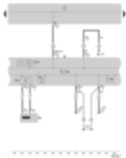 Wiring Diagram  SKODA FABIA 2003 - Immobilizer - dash panel insert - control unit in dash panel insert - warning lamps - buzzer/gong