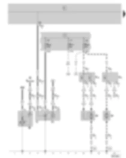Wiring Diagram  SKODA FABIA 2003 - Starter - alternator - fuse holder on the battery - radiator fan (for vehicles without trailer coupling)