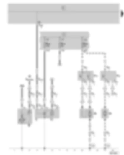 Wiring Diagram  SKODA FABIA 2003 - Starter - alternator - radiator fan - fuse holder on the battery