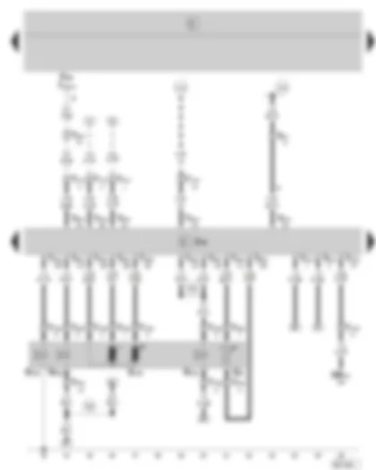 Wiring Diagram  SKODA FABIA 2003 - Diesel direct injection system control unit - fuel temperature sender - modulating piston movement sender - metering adjuster
