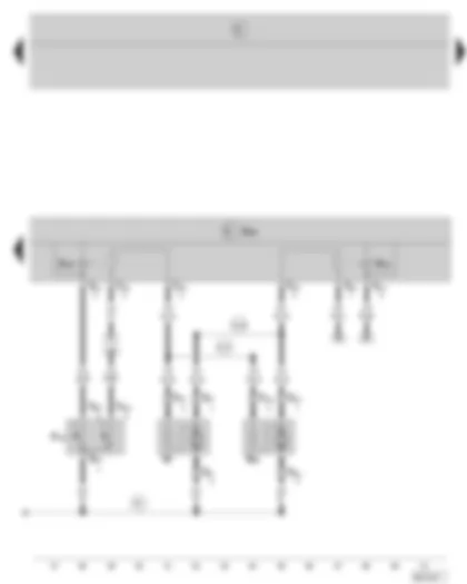 Wiring Diagram  SKODA FABIA 2003 - Radiator fan control unit - radiator fan thermal switch - radiator fan - (not valid for engine identification characters AMF)