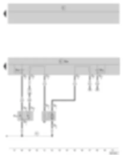 Wiring Diagram  SKODA FABIA 2004 - Radiator fan control unit - radiator fan thermal switch - radiator fan - (only for vehicles with a radiator fan)