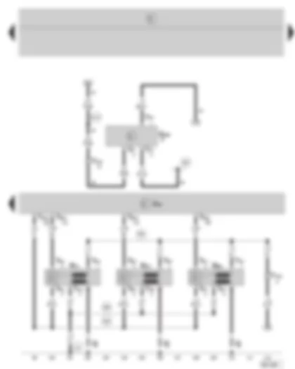 Wiring Diagram  SKODA FABIA 2004 - Simos control unit - oil level/oil temperature sender - ignition system