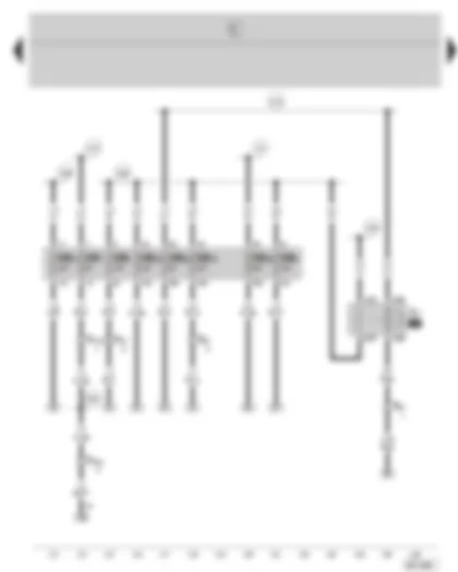 Wiring Diagram  SKODA FABIA 2003 - Fuel pump relay - fuse holder