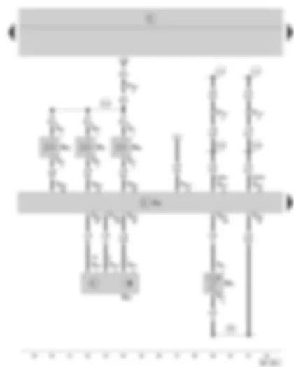 Wiring Diagram  SKODA FABIA 2004 - Simos control unit - injection valves - engine speed sender - coolant temperature sender
