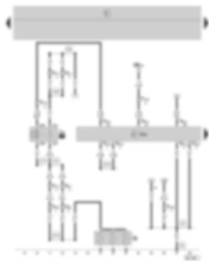 Wiring Diagram  SKODA FABIA 2003 - Diesel direct injection system control unit - glow plug relay - glow plugs