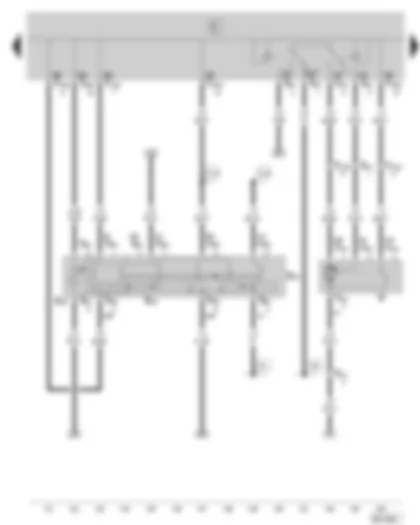 Wiring Diagram  SKODA FABIA 2004 - Windscreen wiper and rear wiper switch - windscreen wiper motor - (not valid for tailgate)