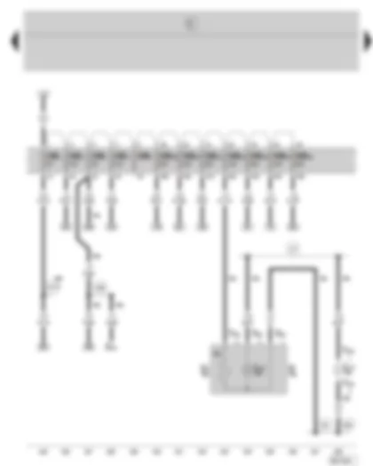 Wiring Diagram  SKODA FABIA 2004 - Socket - cigarette lighter - ashtray light - fuse holder