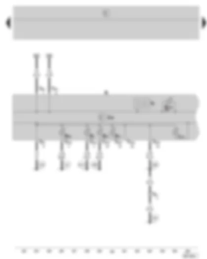 Wiring Diagram  SKODA FABIA 2004 - Dash panel insert - control unit in dash panel insert - warning lamps - digital clock