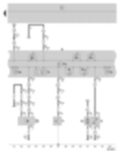 Wiring Diagram  SKODA FABIA 2004 - Dash panel insert - control unit in dash panel insert - warning lamps - oil pressure switch - fuel gauge sender - fuel pump - speedometer sender - fuel gauge - speedometer - odometer display