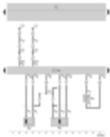 Wiring Diagram  SKODA FABIA 2004 - Diesel direct injection system control unit - engine speed sender - coolant temperature sender - needle lift sender