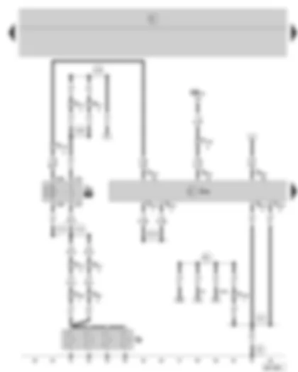 Wiring Diagram  SKODA FABIA 2004 - Diesel direct injection system control unit - glow plug relay - glow plugs