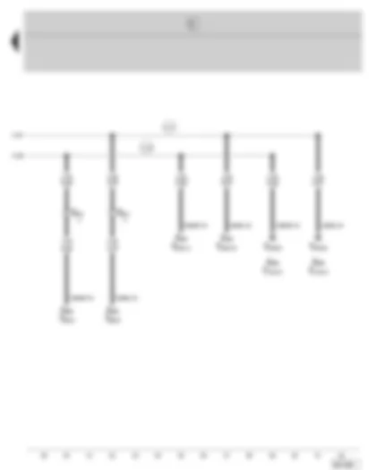 Wiring Diagram  SKODA FABIA 2004 - Connection for: door control unit - rear right - convenience electric central control unit - radio - traffic information control unit