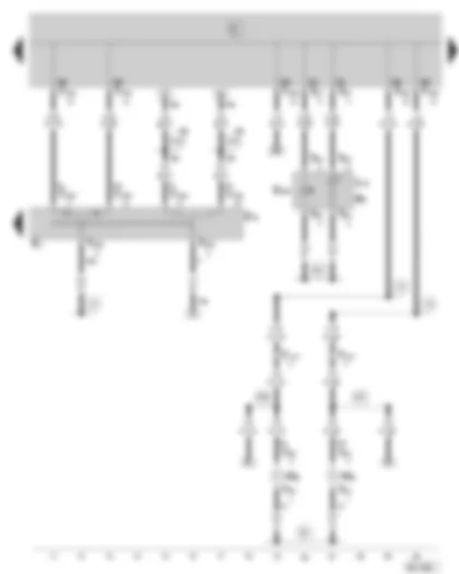 Wiring Diagram  SKODA FABIA 2004 - Turn signal switch - parking light switch - hazard warning light button - side turn signal