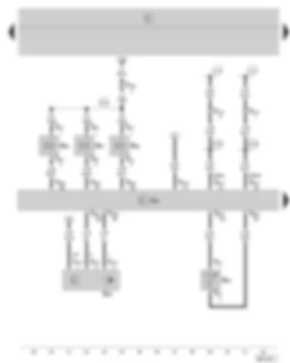 Wiring Diagram  SKODA FABIA 2004 - Simos control unit - injection valves - engine speed sender - coolant temperature sender