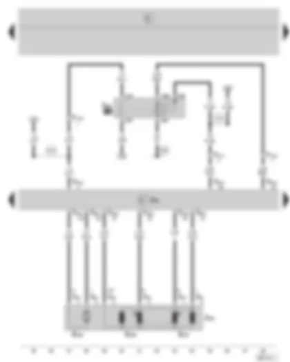 Wiring Diagram  SKODA FABIA 2004 - Simos control unit - throttle valve control unit - current supply relay for Simos