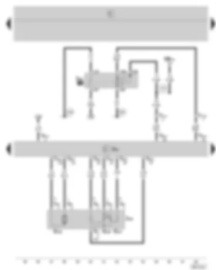 Wiring Diagram  SKODA FABIA 2004 - Simos control unit - throttle valve control unit - current supply relay for Simos