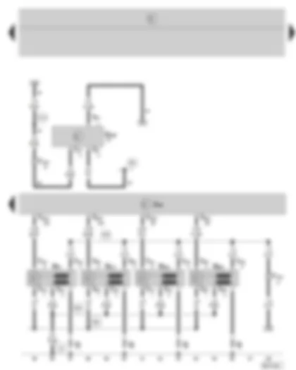 Wiring Diagram  SKODA FABIA 2005 - 4TV control unit - ignition system - oil level/oil temperature sender