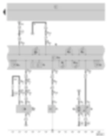 Wiring Diagram  SKODA FABIA 2005 - Dash panel insert - control unit in dash panel insert - warning lamps - oil pressure switch - fuel gauge sender - fuel pump - speedometer sender - fuel gauge - speedometer - odometer display