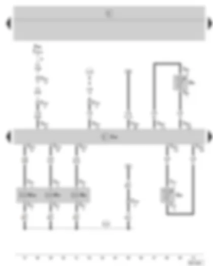 Wiring Diagram  SKODA FABIA 2005 - Diesel direct injection system control unit - coolant temperature sender - fuel temperature sender - exhaust gas recirculation valve - charge pressure control solenoid valve - variable intake manifold flap change-over valve