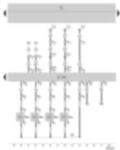 Wiring Diagram  SKODA FABIA 2005 - Diesel direct injection system control unit - unit injector valves