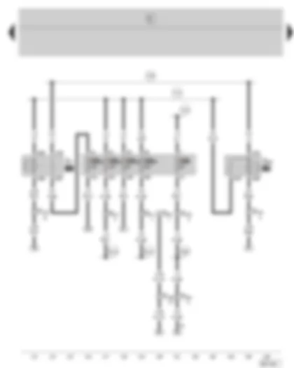 Wiring Diagram  SKODA FABIA 2005 - Fuel pump relay - diesel direct injection system relay - fuse holder