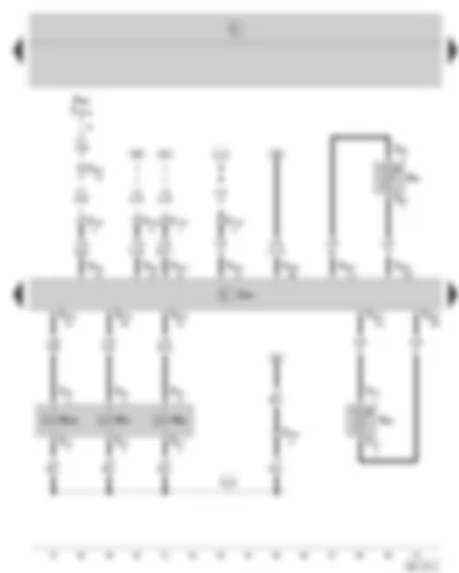 Wiring Diagram  SKODA FABIA 2005 - Diesel direct injection system control unit - coolant temperature sender - fuel temperature sender - exhaust gas recirculation valve - charge pressure control solenoid valve - variable intake manifold flap change-over valve