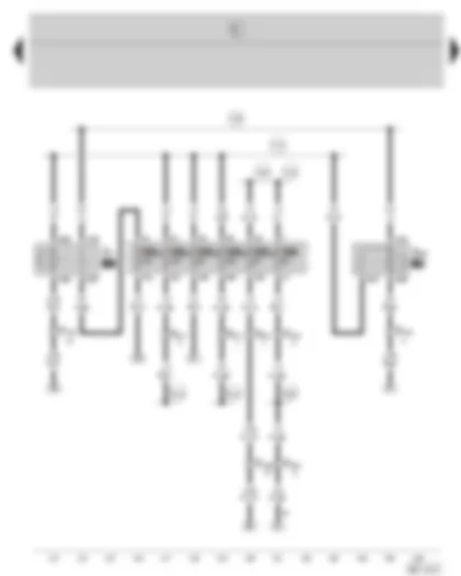 Wiring Diagram  SKODA FABIA 2004 - Fuel pump relay - diesel direct injection system relay - fuse holder