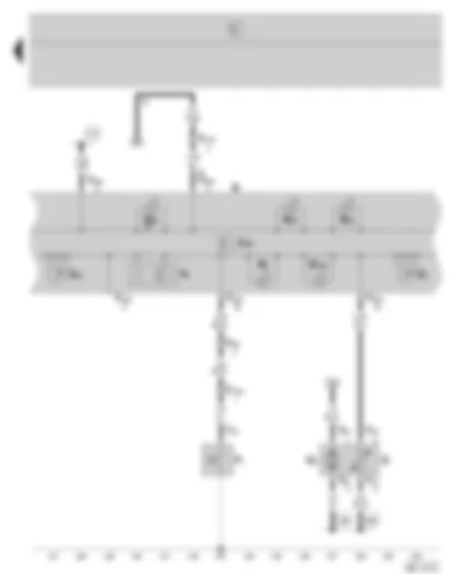 Wiring Diagram  SKODA FABIA 2006 - Dash panel insert - control unit in dash panel insert - warning lamps - oil pressure switch - fuel gauge sender - fuel pump - fuel gauge - speedometer - odometer display