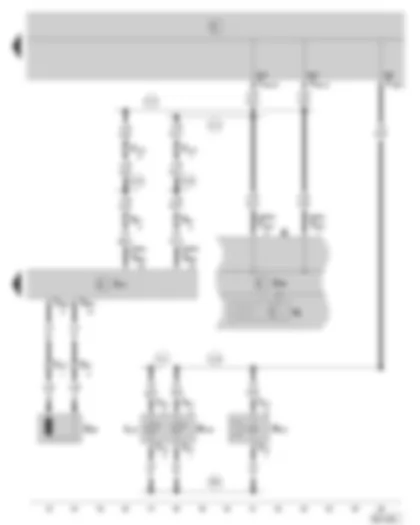 Wiring Diagram  SKODA FABIA 2004 - Control unit for automatic gearbox - gearbox speed sender - selector lever position magnet - dash panel insert